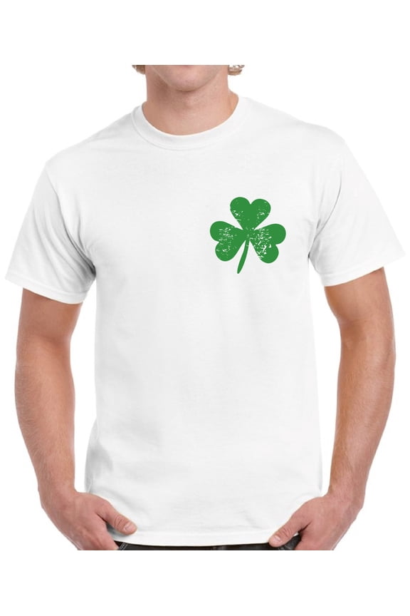 Leaf Pocket Graphic Shirt - St Patrick's Day Tees for Men - Irish American Party Men's T-Shirt Gifts