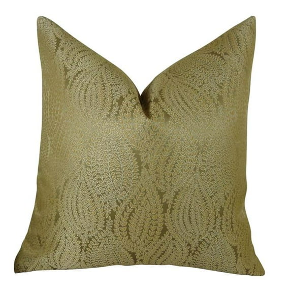 Leaf Pod Handmade Throw Pillow - Gold - 26 x 26 in.