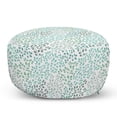thumbnail image 1 of Leaf Pouf Cover with Zipper, Pattern Leafage Branches Silhouette Nature Theme Foliage Forest, Soft Decorative Fabric Unstuffed Case, 30" W X 17.3" L, Sage Green Turquoise, by Ambesonne, 1 of 3
