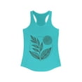 thumbnail image 1 of Leaf Print Racerback Tank Top for Women - Bohemian Style, 1 of 2