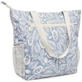 thumbnail image 1 of Leaf Print Travel Beach Tote Bag Large Capacity Shoulder Handbag with Multi Pockets Water-resistant for Seaside Shopping Casual for Women, Blue, 1 of 8