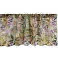 thumbnail image 1 of Leaf Print Window Valance, Colorful Retro Style Leaves Blooming Forest Nature Botanical Vintage Art, Curtain Valance for Kitchen Bedroom with Rod Pocket, 54" X 18", Khaki Pink Fawn, by Ambesonne, 1 of 2