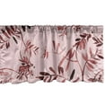 thumbnail image 1 of Leaf Print Window Valance, Watercolor Design Wild Branches Forest Love Pattern in Warm Colors, Curtain Valance for Kitchen Bedroom with Rod Pocket, 54" X 18", Rose and Pale Maroon, by Ambesonne, 1 of 2