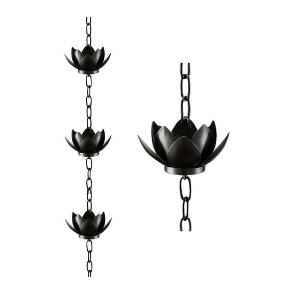 Leaf Rain Chain,Rain Catcher Chain for Gutters Outside with Adapter,Rain Chain Cups To Replace Gutter Downspout,Divert Water and Home Display