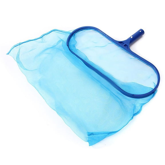 Leaf Rake Pool Skimmer Net, Deep Mesh Frame Swimming Pool Spa Debris Cleaning Tool, Heavy-Duty Aluminum Rim Leaf Collector for Backyard Summer Outdoor Maintenance