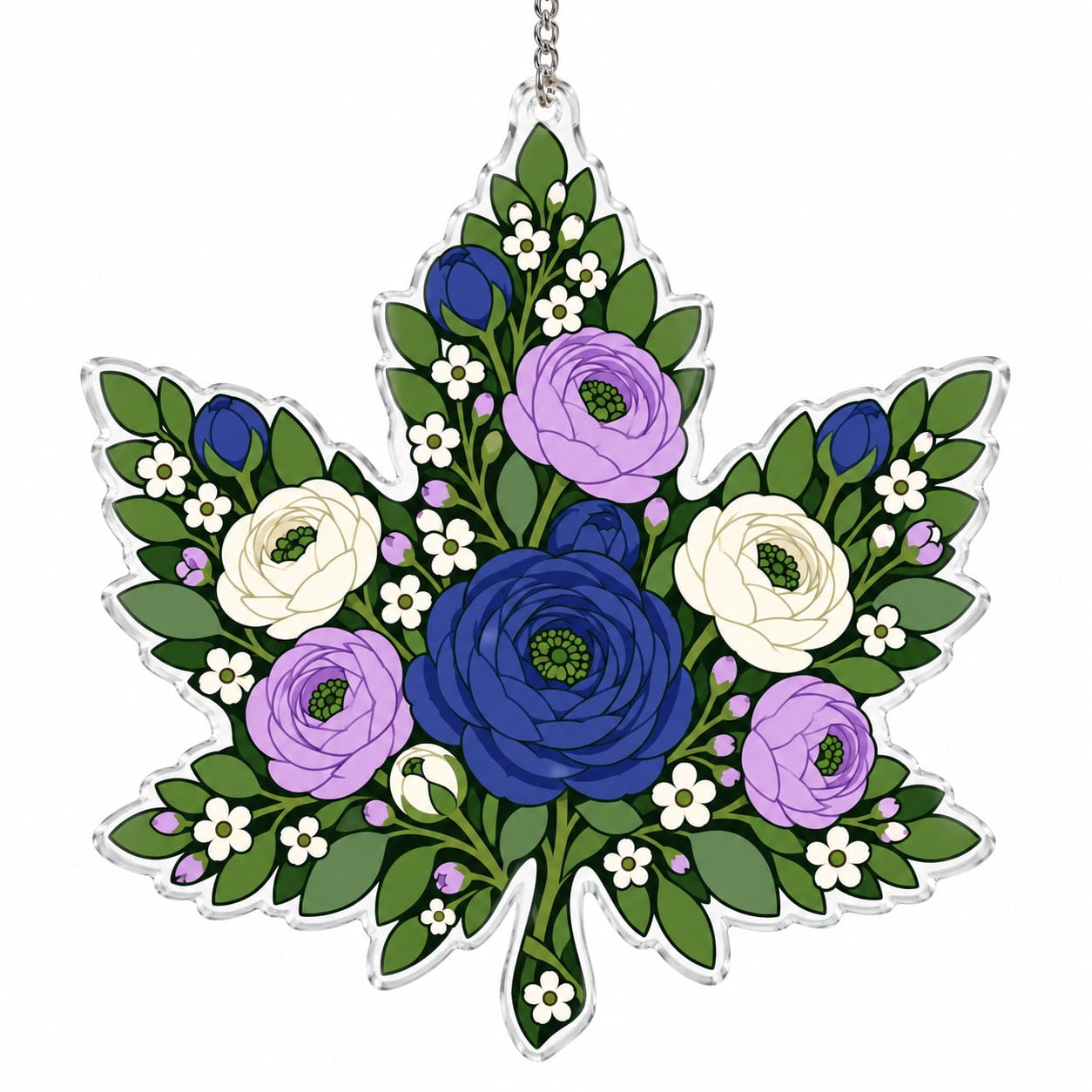 Leaf Ranunculus Acrylic Suncatcher Ornament for Sunroom Decor, Spring ...