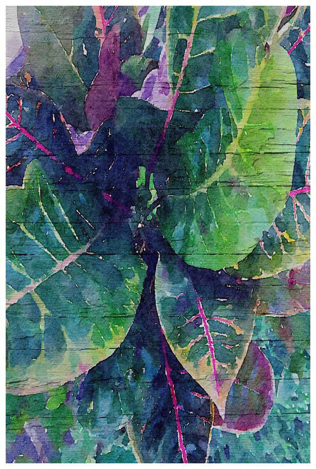 "Leaf Reflection 4" Painting Print on Wrapped Canvas
