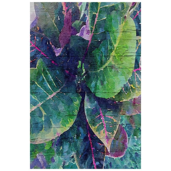 "Leaf Reflection 4" Painting Print on Wrapped Canvas