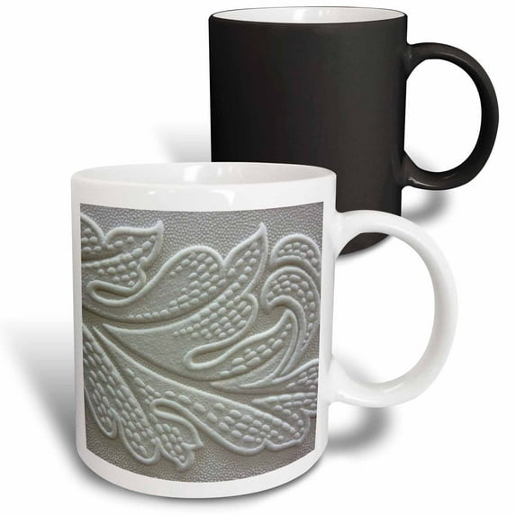 3drose, Leaf Relief, 11oz Magic Transforming Mug