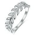 thumbnail image 1 of Leaf Ring 925 Sterling Silver Rings for Women Engagement Promise Wedding Band Simple Leaves Ring Fashion Jewelry Gifts For Send to relatives and friends GiftWomen Her Fit Size 5-9, 1 of 6