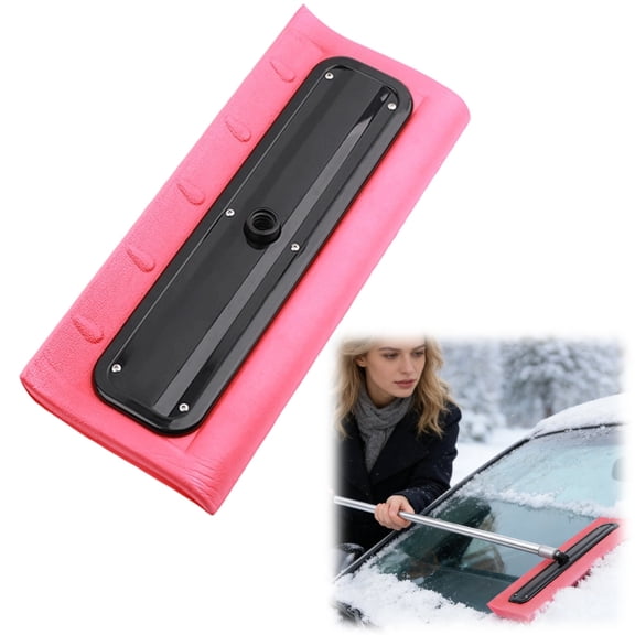 Leaf Roof Brush and Snow Rake, Roof Cleaning Brush & Leaf Removal Tool, Cleaning Brush Tool for Cleaning Shingles, Solar Panels, Car Tops(Pole Not Included)