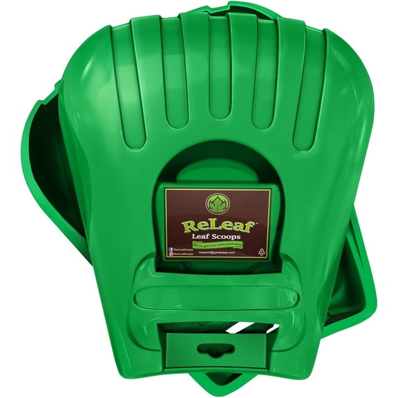 Leaf Scoops, Ergonomic Large Hand Held Rakes for Yard (1 Pair) | Closed-claw design scoops leaves and grass fast, wet or dry. Also great for mulch, compost, fruit picking and pet cleanup.