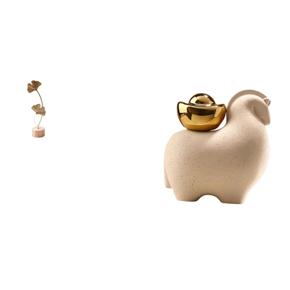 Leaf Sculpture Animal Figurine Tabletop Ornament Iron Material Suitable for Living Room Office Party