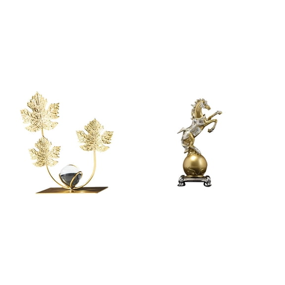 Leaf Sculpture Statue Figurine Durable Iron Resin Construction for Home Shelf Desk Display