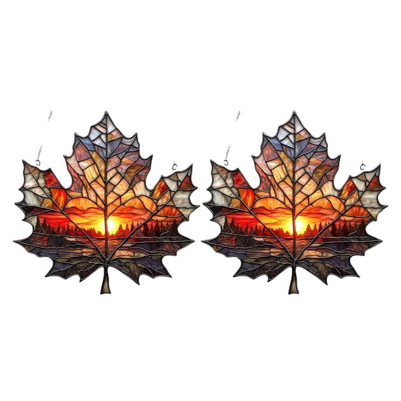 Leaf Shape Acrylic Hanging Art For Indoor Outdoor Kitchen Bathroom Home Decoration