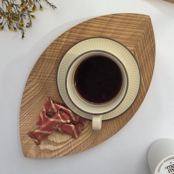 Leaf Shape Laminated Wood Tray for Snacks, Jewelry, Tea, Cosmetics, Jewelry Dish Tray, Ring Dish, Key Bowl, Decorative Plate