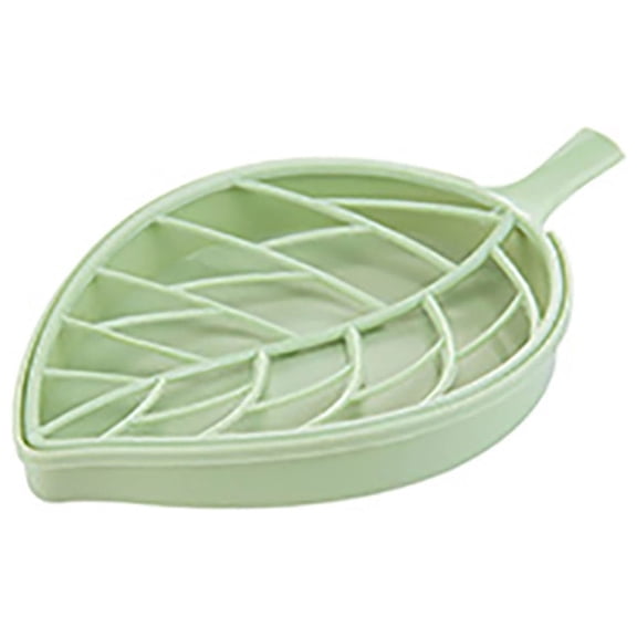Leaf Shape Soap Tray, Cosmug Leaf Soap Box Holder Case, Drainable Soap Container, for Bathroom, Kitchen, Home and Daily Use (Green)