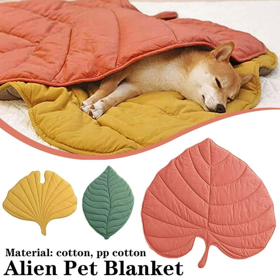Leaf Shape Soft Dog Bed Mat Soft Crate Machine Washable Mattress Pad R3