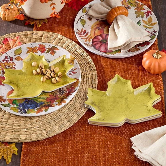 Leaf Shaped Appetizer Plates Set of 4