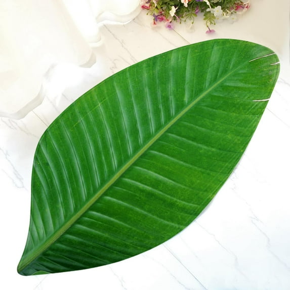 Leaf Shaped Floor Mat, Mat Soft Leaves Bathroom Water Absorbent Area s for Bathroom Living Room Bedroom Home Decor , 60x120cm