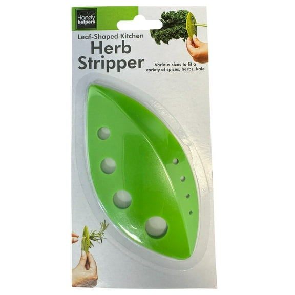 Leaf-Shaped Kitchen Herb Stripper for Easy Herb Prep - 8 Hole Sizes for Cilantro, Parsley, Kale, Mint and More - Easy Storage - Perfect for Fresh Herbs in Cooking and Drinks, Green