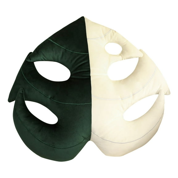 Leaf Shaped Throw Pillow, Cute Monstera Decorative Throw Pillow, Green Tropical Plant Cushion for Living Room Sofa Office Bedroom Home Decor, Gifts for Plant Lovers 20inch*19inch