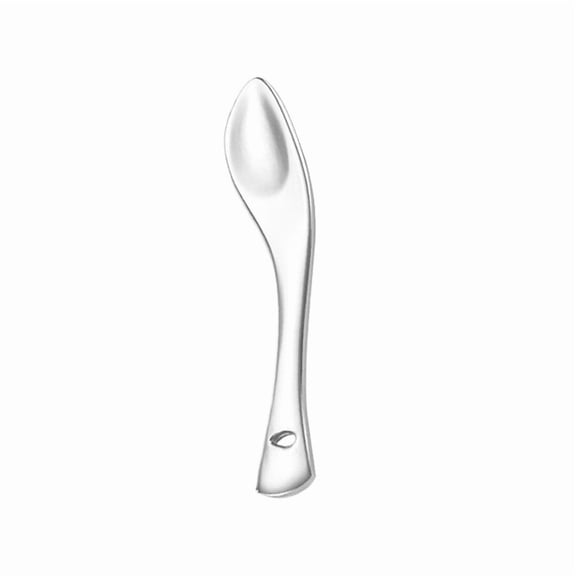 Leaf-Shaped Zinc Alloy Eye Cream Spoon for Under Eye Care & Facial Massage Durable, Hygienic Skincare Tool for Precise Application