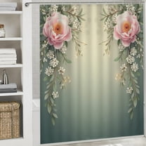 Leaf Shower Curtain-1 waterproof shower curtain Bathroom shower curtain Suitable for home bathrooms