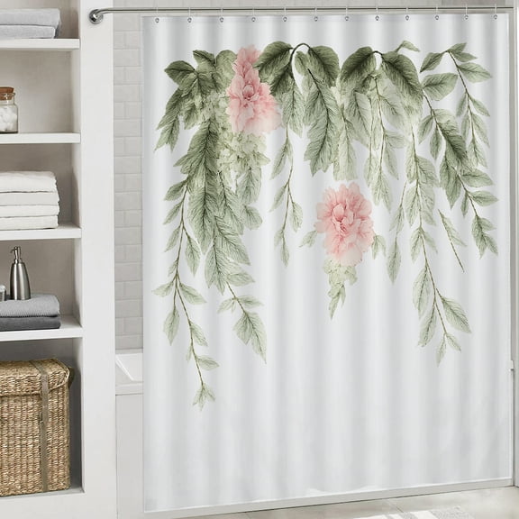 Leaf Shower Curtain Bathroom shower curtain waterproof shower curtain Suitable for home bathrooms