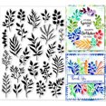 thumbnail image 1 of Leaf Silhouette Clear Stamps for Cards Making Plant Tree Leaves Clear Stamp Seals 5.83x8.27inch Transparent Stamps for DIY Scrapbooking Photo Album Journal Home Decoration, 1 of 8