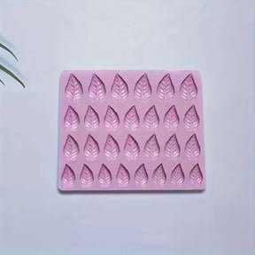 Leaf Silicone Chocolate Mold 28 Cavities Non-Stick Baking Tray for Candy, Ice Cube, Cookie