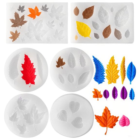 Leaf Silicone Molds Easy Demolding Heat Resistant Cake Mould Chocolate Fondant Moulds Baking Tool for Candle Soap Making