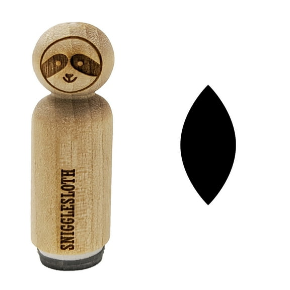 Leaf Simple Rubber Stamp for Scrapbooking Crafting Stamping - Mini 1/2 Inch