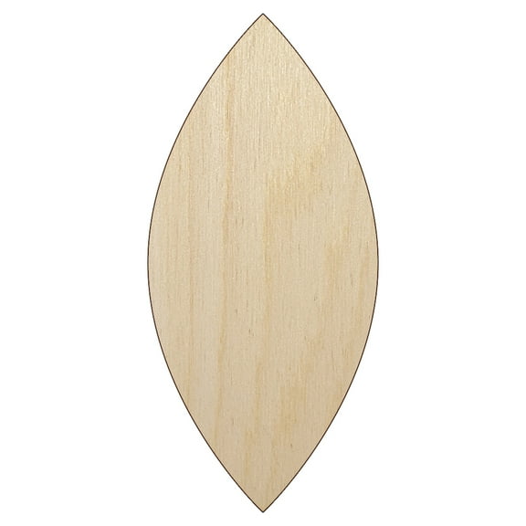 Leaf Simple Wood Shape Unfinished Piece Cutout Craft DIY Projects - 4.70 Inch Size - 1/8 Inch Thick
