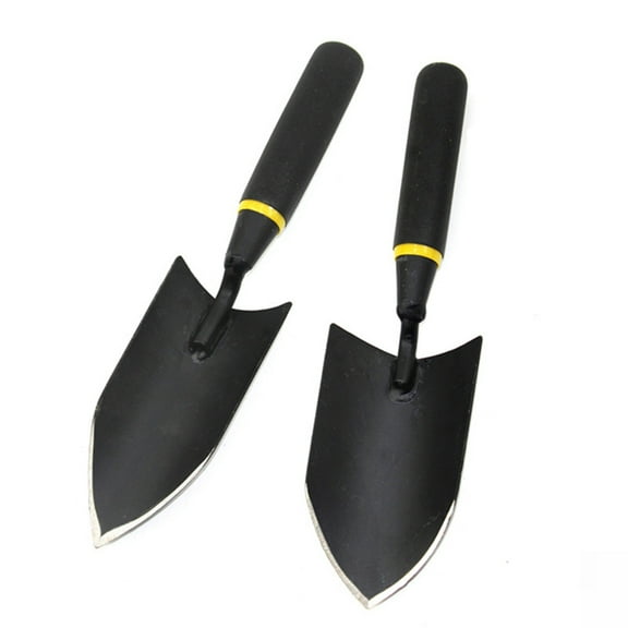 1pc Home Gardening Tool Garden Trowel Thicken Manganese Steel Shovel Broad Shovel Hand Planting Spade (Black)