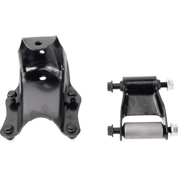 Leaf Spring Shackle/Bracket Kit - Compatible with 1980 - 1997 Ford F-350 Extended Cab Pickup 1981 1982 1983 1984 1985 1986 1987 1988 1989 1990 1991 1992 1993 1994 1995 1996