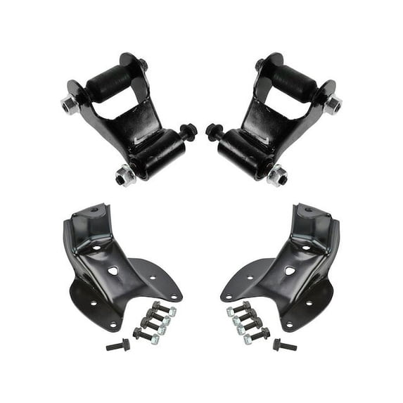 Leaf Spring Shackle and Bracket Kit 4 Piece - Compatible with 1997 - 2003 Ford F-150 1998 1999 2000 2001 2002