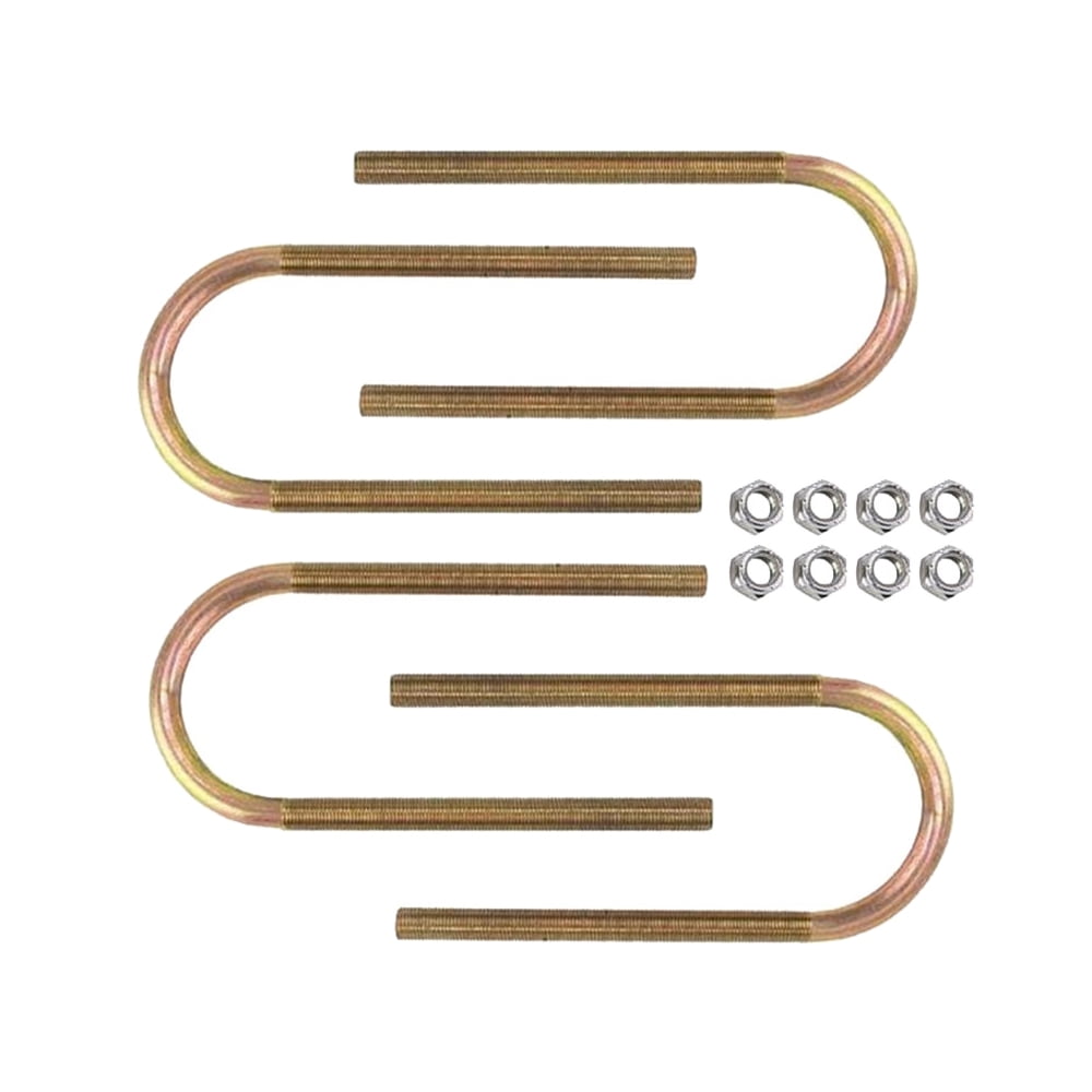 Leaf Spring U-Bolt for 3 Inch Axle Tube, 8 Inch Long, Set of 4