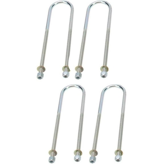 Leaf Spring U-Bolts for 2-1/2 Inch Axle Tube, 8 Inch Long
