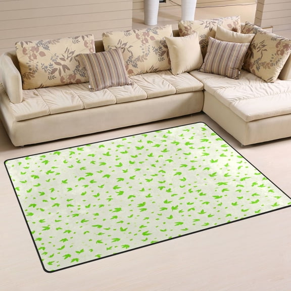 Leaf Sprinkles Soft Polyester Area Rug 31''x20'', Non Slip, Memory Foam, Water Absorbent
