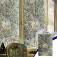 thumbnail image 1 of Leaf Stained Glass Window Film with Rainbow Effect, Decorative Privacy Window Tint, Heat Control Sun Blocking Cover, Static Cling Glass Film for Bathroom Office, Removable Window Decal for Home, 1 of 1