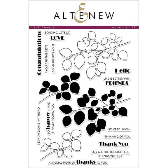 Leaf  Stamp Set, 17 , Size (6" x 8")