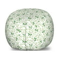 thumbnail image 1 of Leaf Storage Toy Bag Chair, Ivy Patterns with Tiny Green Leaves Branches Creme Contemporary Illustration, Stuffed Animal Organizer Washable Bag, Small Size, Green Brown, by Ambesonne, 1 of 3