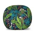 thumbnail image 1 of Leaf Storage Toy Bag Chair, Tropical Jungle Palm Tree Banana Leaves Frangipani Heliconia on a Dark Blue Background, Stuffed Animal Organizer Washable Bag, Small Size, Multicolor, by Ambesonne, 1 of 3