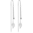 thumbnail image 1 of Leaf Stud Earrings Ear Climber Earrings for Women Small Olive Leaves Branch Cartilage Studs Silver Long Leaf Earrings Silver Shinning Chain Tassel Leaf Earrings, 1 of 18