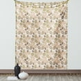 thumbnail image 1 of Leaf Tapestry, Floral Abstract Pattern Leaf Silhouettes in Retro Colors Gardening Plants, Wall Hanging for Bedroom Living Room Dorm Decor, 40W X 60L Inches, Army Green Tan Brown, by Ambesonne, 1 of 2