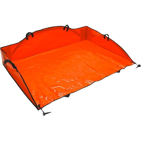 Leaf Tarp for Fast Yard Cleanup Leaf Collection Tarp with 6 Handles & Ground Stakes Lawn Leaf Bag for Raking, Garden Debris & Yard Waste Removal, Wind Proof, 4 x 6 Capacity