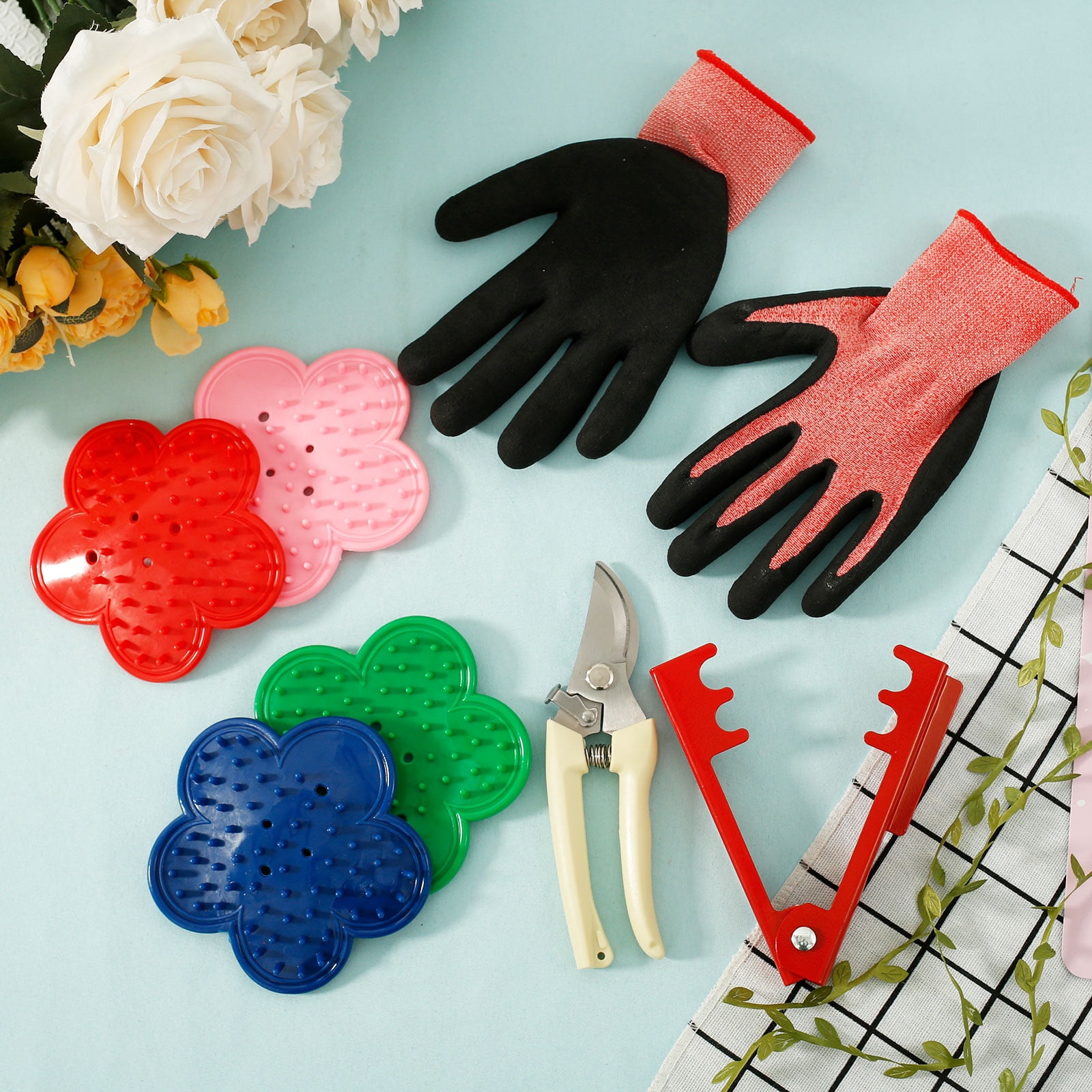 Rose Thorn Stripper Tool Kit 10PCS – Professional Florist Supplies For Bouquet Making, Flower Arranging, Pruning & Deleafing Roses, Tulips, Carnations