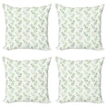 thumbnail image 1 of Ambesonne Green Throw Pillow Cover 4 Pack, Symmetrical Olive Leaves, 20", Green, 1 of 2