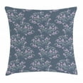thumbnail image 1 of Leaf Throw Pillow Cushion Cover, Abstract Artful Japanese Plum Blossoms Asian Nature Garden Flora Theme, Decorative Square Accent Pillow Case, 18 X 18 Inches, Bluegrey Pale Pink Sage, by Ambesonne, 1 of 2